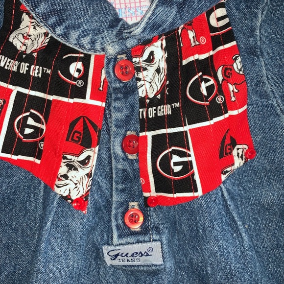 VTG Baby Guess Georgia Bulldogs Girls denim dress - Picture 2 of 6